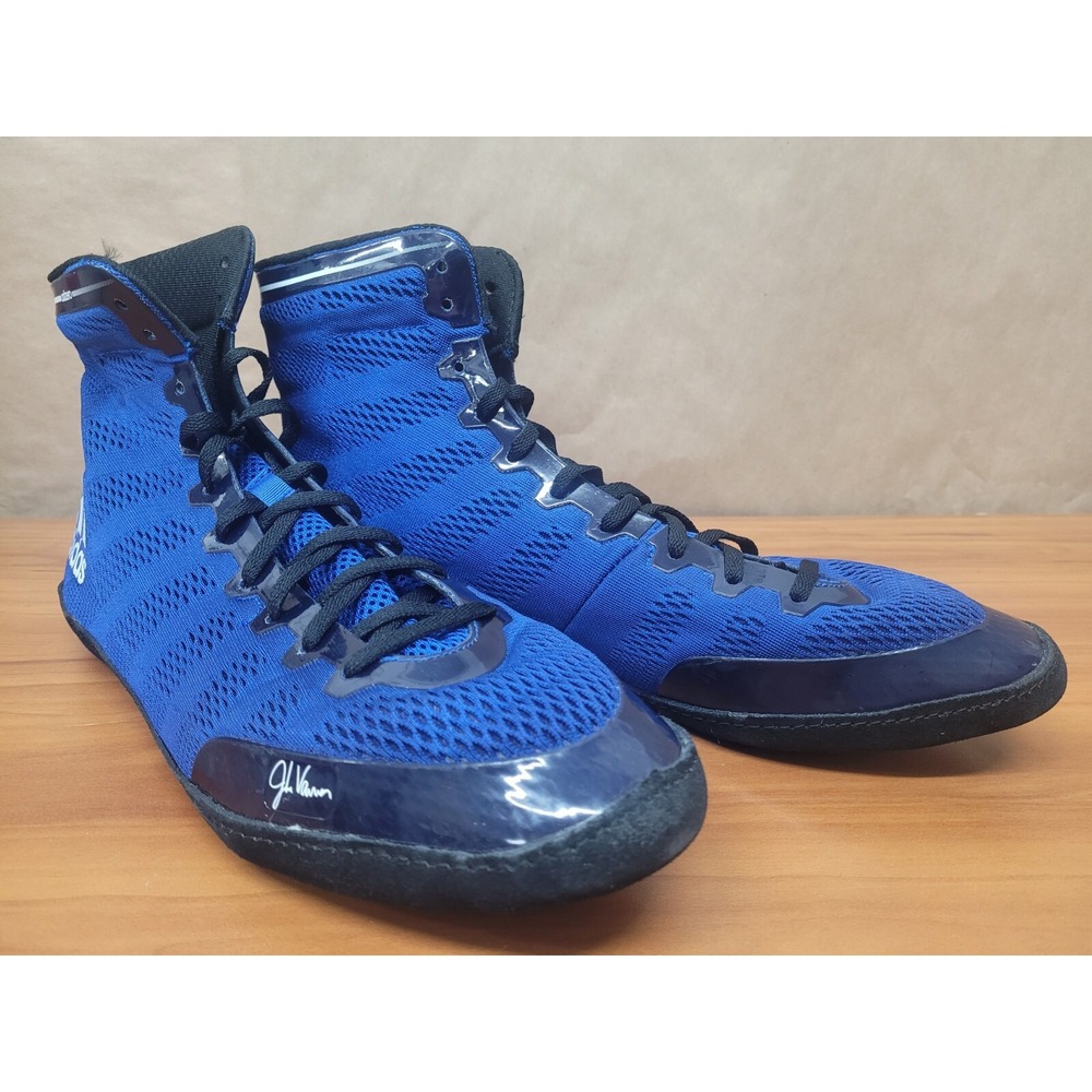 Adidas Men's Adizero Wrestling XIV Jake‎ Varner Wresting Shoes AQ5646 Blue Sz 15
